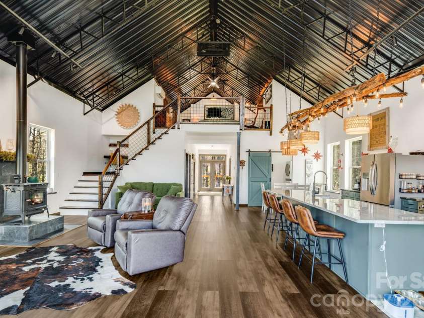 4530 Double Island Road, Green Mountain, NC 28740.  MLS# CAR4362589, YatesRealty ID 17388. Open Concept Living