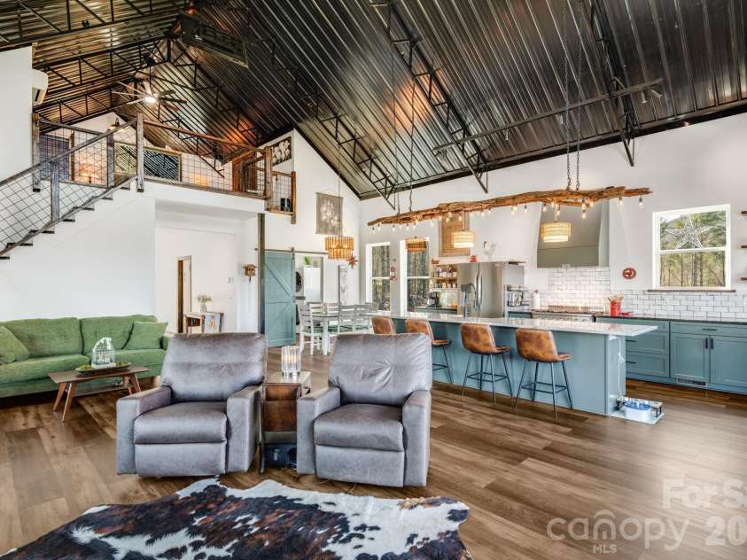 4530 Double Island Road, Green Mountain, NC 28740.  MLS# CAR4362589, YatesRealty ID 17388. Open Concept Living Area