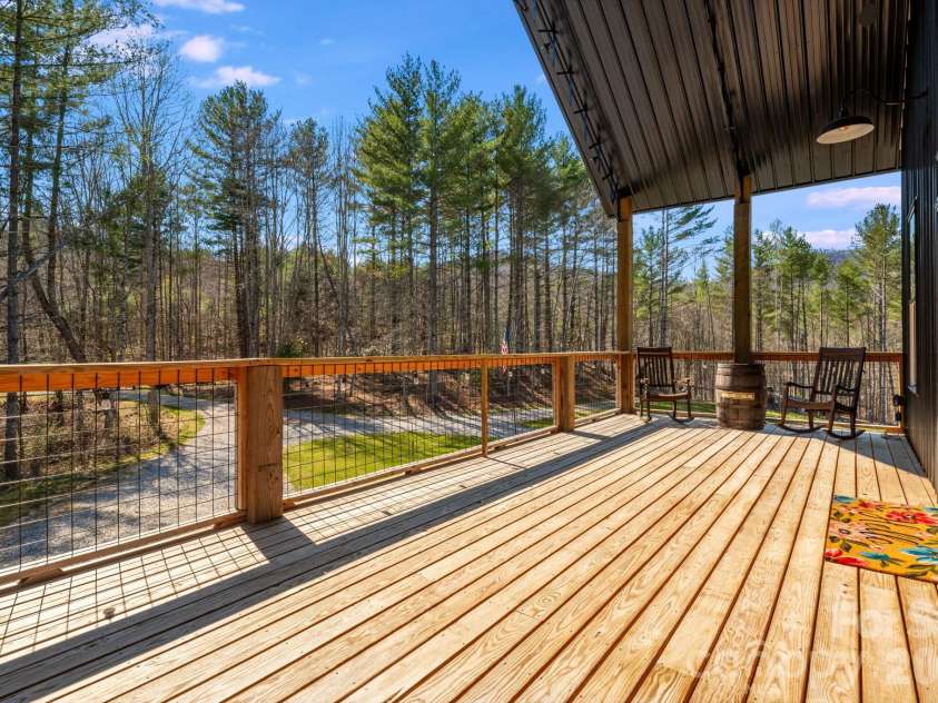 4530 Double Island Road, Green Mountain, NC 28740.  MLS# CAR4362589, YatesRealty ID 17388. Spacious covered back deck