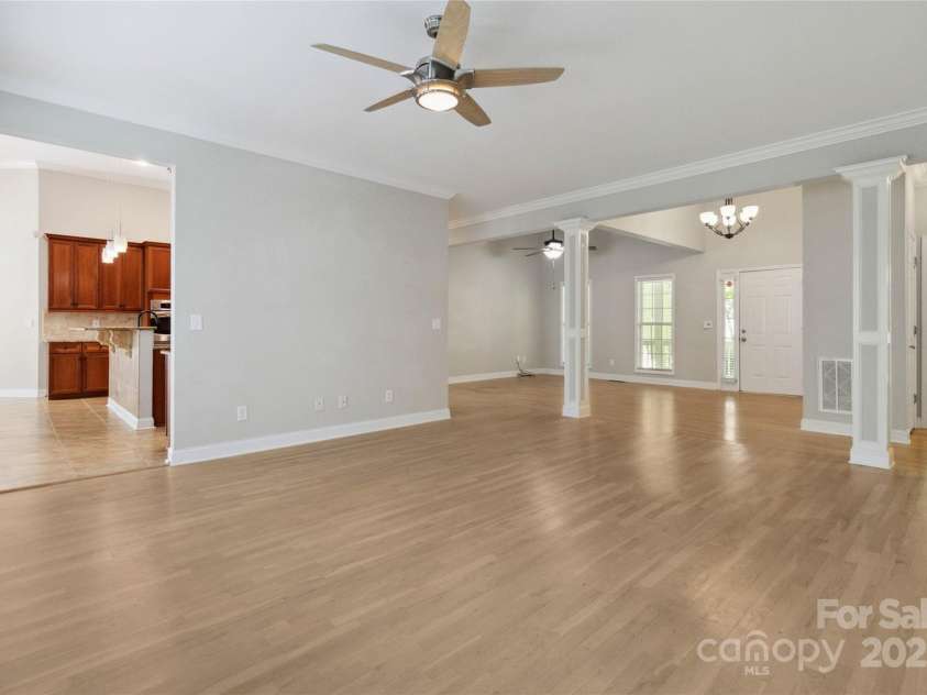 2923 Meadow Creek Lane, Monroe, NC 28110.  MLS# CAR4255594, YatesRealty ID 17394. Living Rm looking toward Kitchen