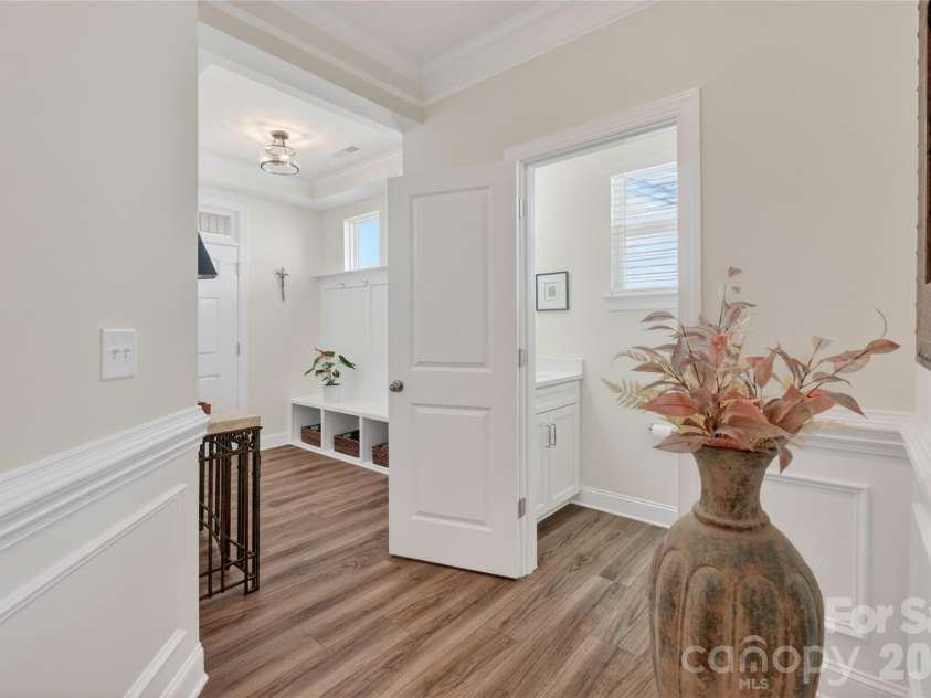 3881 Center Place Drive, Harrisburg, NC 28075.  MLS# CAR4372503, YatesRealty ID 17403. Half bath off entry hall.
