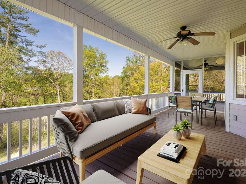 8 Scarlet Rdg Lane, Weaverville, NC 28787.  MLS# CAR4233209, YatesRealty ID 17414. Multiple screened in porches and open decks