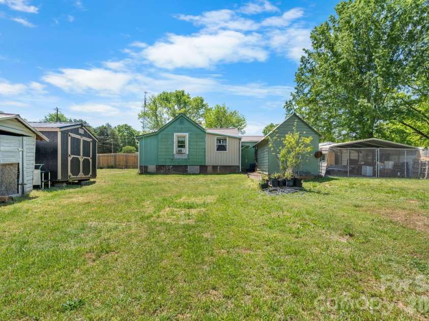 3706 2nd Avenue, Hickory, NC 28601.  MLS# CAR4374944, YatesRealty ID 17428. Back Yard facing home