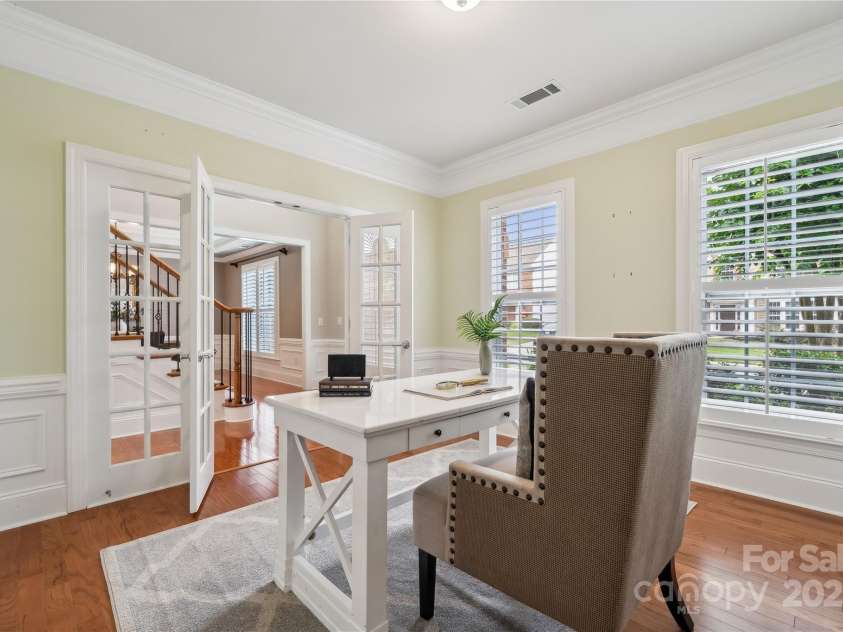 5046 Cressingham Drive, Fort Mill, SC 29707.  MLS# CAR4263729, YatesRealty ID 17429. Office with French doors