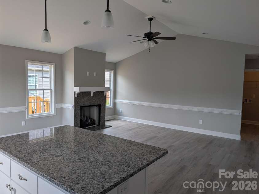 4184 Saltwood Drive, Hickory, NC 28602.  MLS# CAR4376897, YatesRealty ID 17430. Great Room from Kitchen View