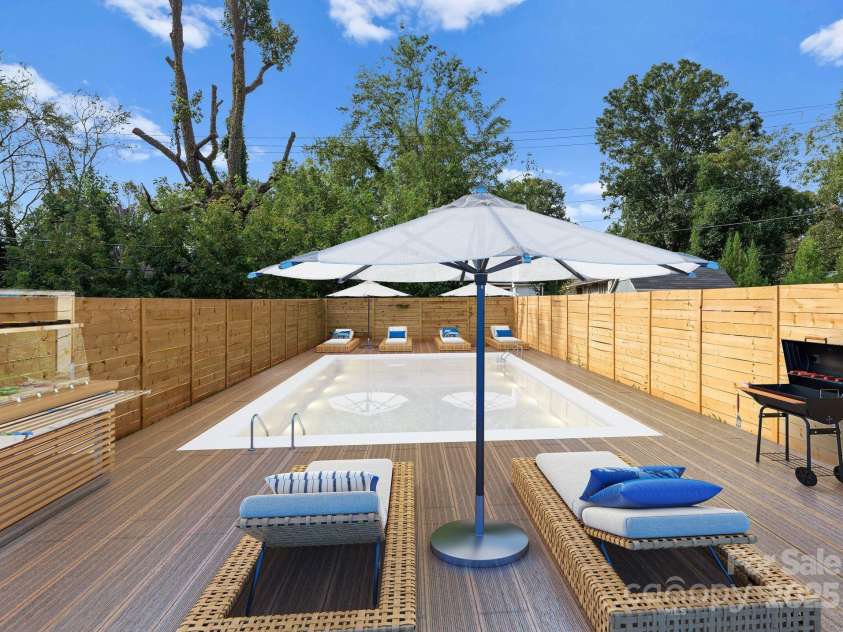 215 Keswick Avenue, Charlotte, NC 28206.  MLS# CAR4243447, YatesRealty ID 17434. What a potential pool can look like.  The yard is spacious
