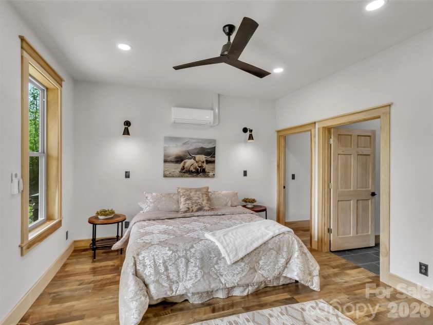 455 Chinquapin Road, Canton, NC 28716.  MLS# CAR4375378, YatesRealty ID 17441. Lower level bedroom
