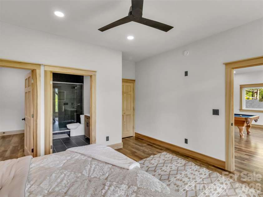 455 Chinquapin Road, Canton, NC 28716.  MLS# CAR4375378, YatesRealty ID 17441. Lower level bedroom