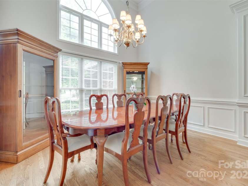 1305 Yellowood Court, Rock Hill, SC 29732.  MLS# CAR4258397, YatesRealty ID 17462. Large open dining room with wainscoting.