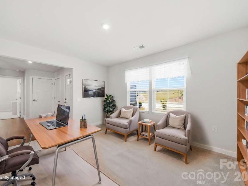 4507 Hunton Dale Road, Concord, NC 28027.  MLS# CAR4375447, YatesRealty ID 17462. Virtually Staged office in Flex Space