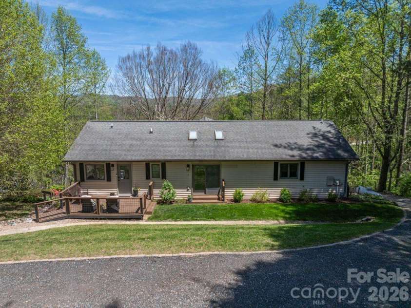 431 Pleasant Grove Road, Hendersonville, NC 28739.  MLS# CAR4368693, YatesRealty ID 17483. Rear elevation 