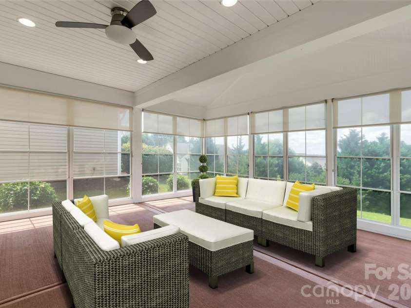 1079 Falling Leaf Street, Indian Land, SC 29707.  MLS# CAR4361772, YatesRealty ID 17485. Virtually staged 4 season room