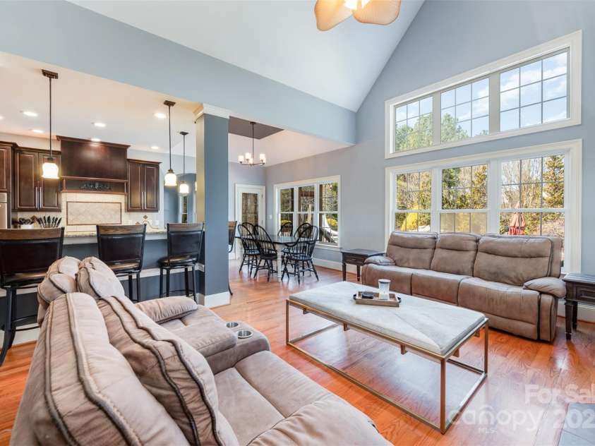 6057 Erie View Court, Denver, NC 28037.  MLS# CAR4263193, YatesRealty ID 17508. Keeping Room off Kitchen with fireplace