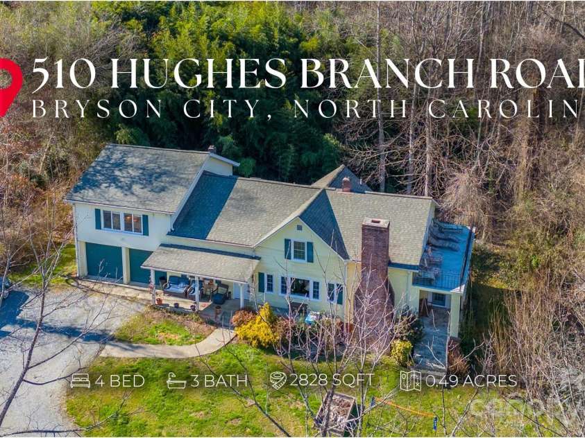 510 Hughes Branch Road, Bryson City, NC 28713.  MLS# CAR4232126, YatesRealty ID 1751. 