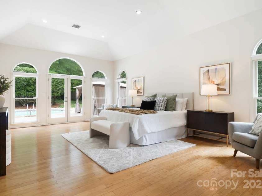 1245 Bellemeade Lane, Charlotte, NC 28270.  MLS# CAR4253437, YatesRealty ID 17521. Primary suite with access to backyard.