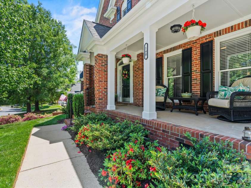 140 Foxfield Park Drive, Mooresville, NC 28115.  MLS# CAR4374750, YatesRealty ID 17530. Cover Front porch 