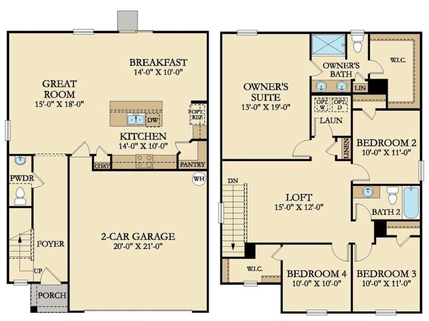 2118 Columbidae Lane, Gastonia, NC 28052.  MLS# CAR4267394, YatesRealty ID 17535. Floorplan