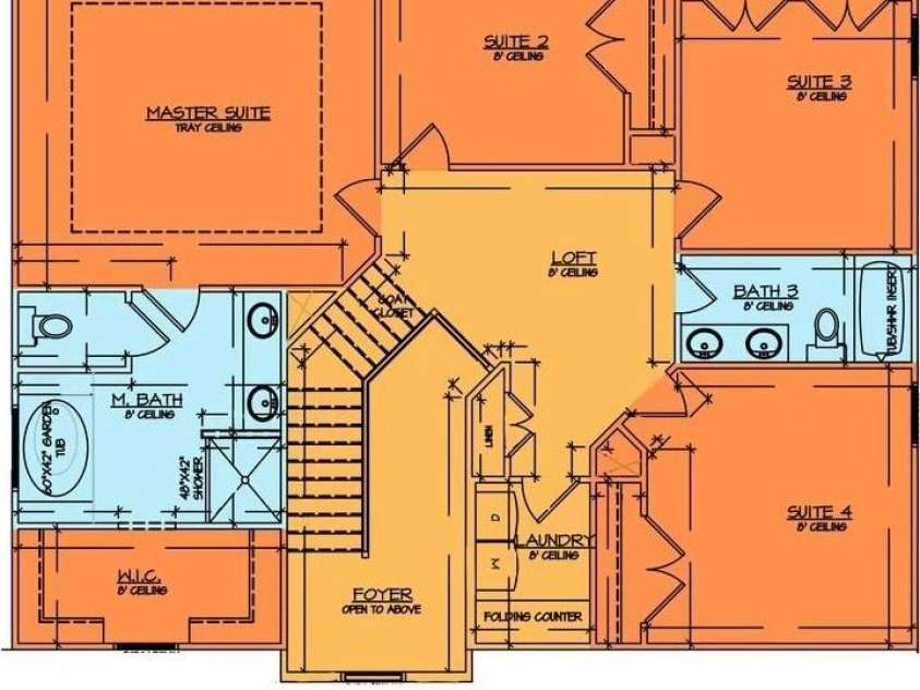 4028 Deerstone Lane, Clover, SC 29710.  MLS# CAR4267657, YatesRealty ID 17548. Level 2 Floor Plan