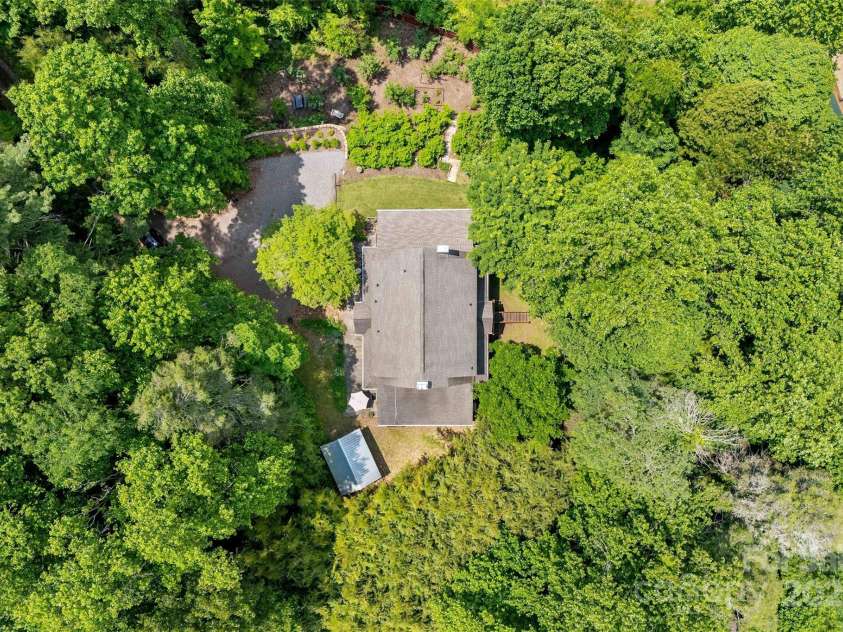 147 Preservation Way, Waynesville, NC 28786.  MLS# CAR4264584, YatesRealty ID 17550. Drone shot of the property