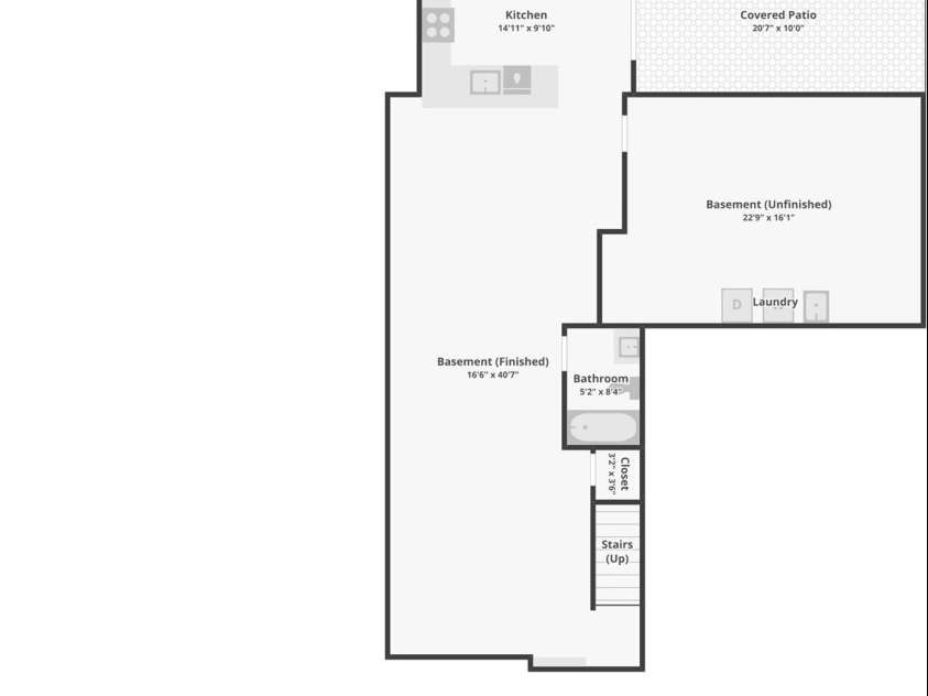 2271 Stone Pile Drive, Concord, NC 28025.  MLS# CAR4330915, YatesRealty ID 17561. Basement floorplan