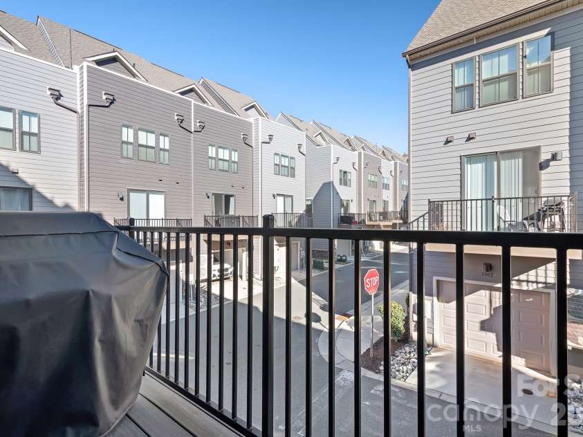 1226 Gleason Way, Charlotte, NC 28217.  MLS# CAR4405911, YatesRealty ID 17562. Second-floor deck, perfect for fresh air and a quiet moment outdoors