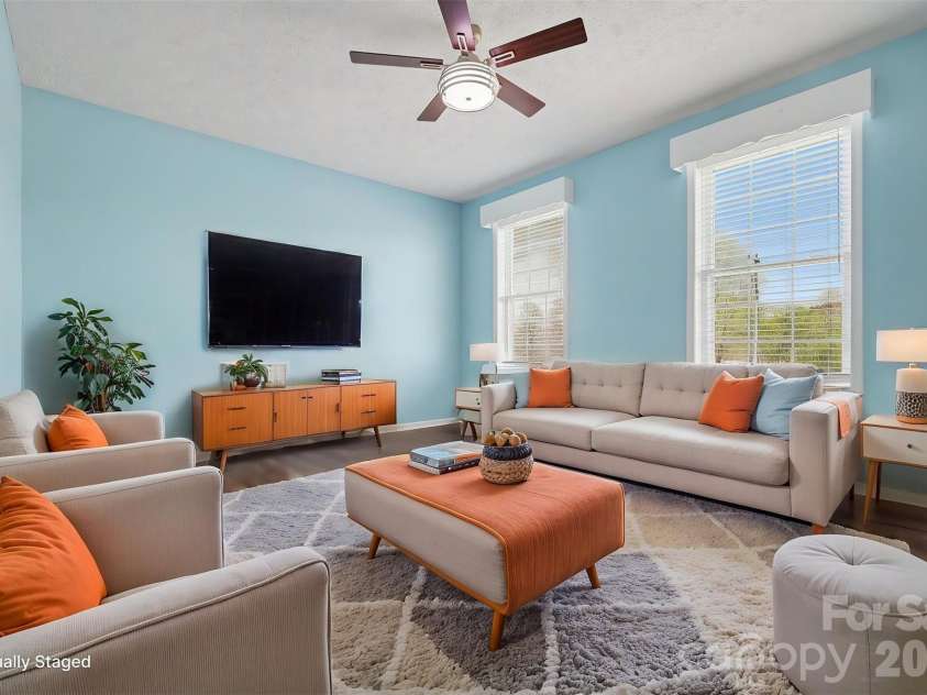 11410 Mount Olive Road, Gold Hill, NC 28071.  MLS# CAR4357988, YatesRealty ID 17567. Virtually staged living room