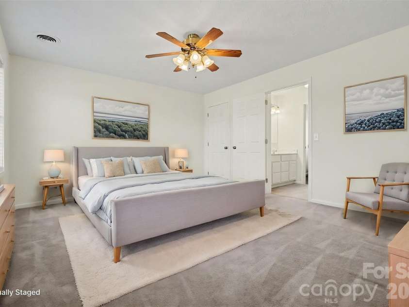 11410 Mount Olive Road, Gold Hill, NC 28071.  MLS# CAR4357988, YatesRealty ID 17567. Virtually staged primary bedroom