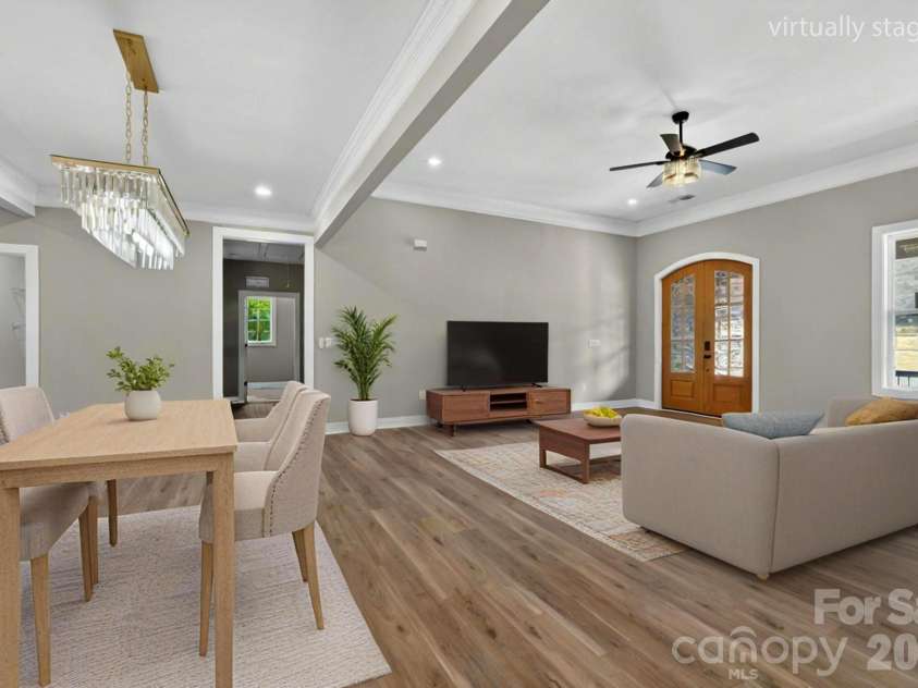 416 Whitmore Street, Lenoir, NC 28645.  MLS# CAR4363321, YatesRealty ID 17569. Staged living area
