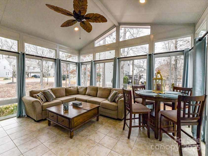 3020 Sewee Lane, Waxhaw, NC 28173.  MLS# CAR4210967, YatesRealty ID 17573. Spacious all-season sunroom with lots of natural light