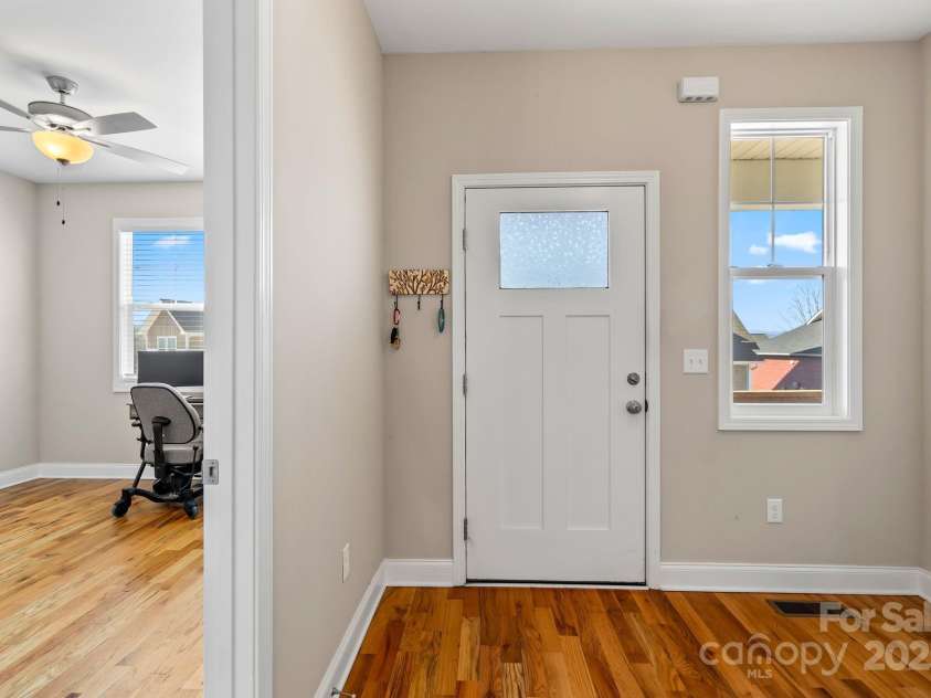 79 Greenwood Fields Drive, Asheville, NC 28804.  MLS# CAR4220069, YatesRealty ID 17589. 3rd bedroom (or office) adjacent to front door