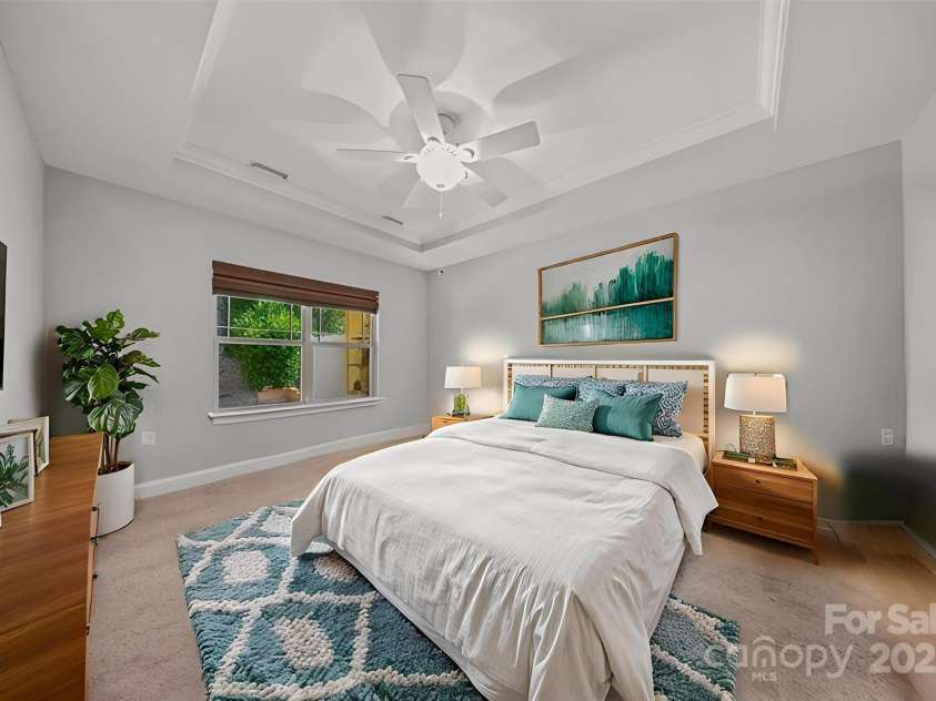 204 Aztec Circle, Mooresville, NC 28117.  MLS# CAR4256248, YatesRealty ID 17590. Primary Bedroom on Main level virtually staged
