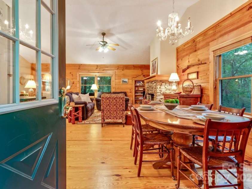 1501 Tanglewood Lane, Saluda, NC 28773.  MLS# CAR4266264, YatesRealty ID 17595. 2nd entrance to main level of back porch