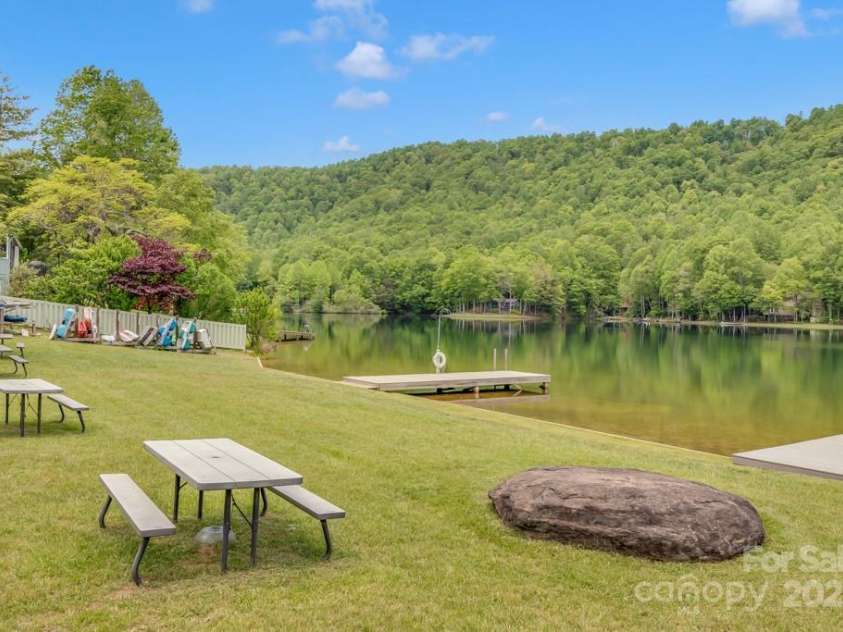 1501 Tanglewood Lane, Saluda, NC 28773.  MLS# CAR4266264, YatesRealty ID 17595. Umbrellas are provided and a porta-john at the common beaches