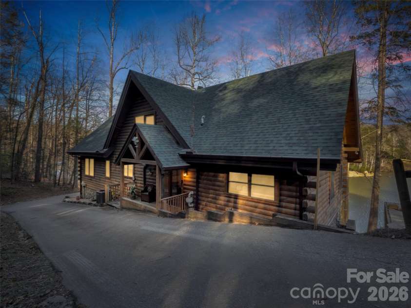 446 Rainbow Circle, Lake Lure, NC 28746.  MLS# CAR4329163, YatesRealty ID 17596. Afternoon sunsets are incredible