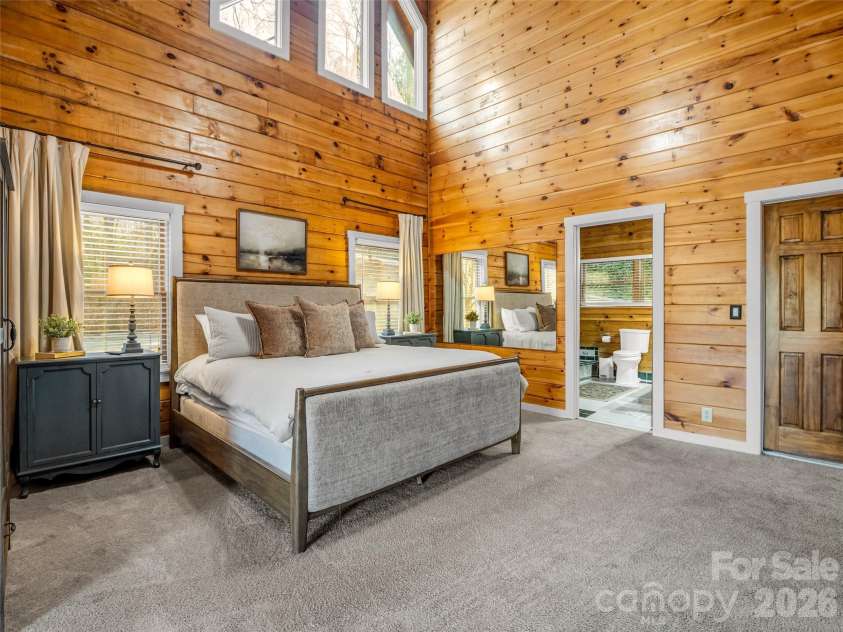 446 Rainbow Circle, Lake Lure, NC 28746.  MLS# CAR4329163, YatesRealty ID 17596. Lower level primary suite