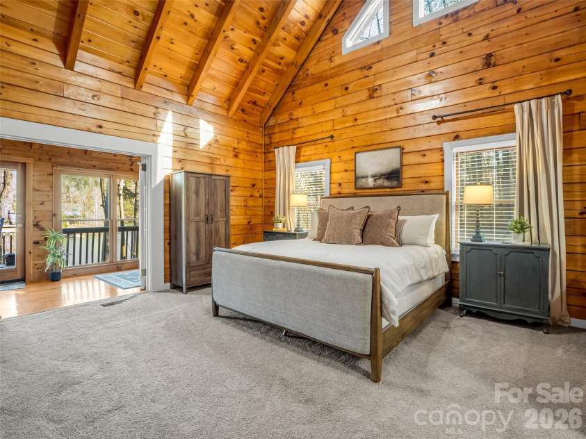 446 Rainbow Circle, Lake Lure, NC 28746.  MLS# CAR4329163, YatesRealty ID 17596. One of two primary suites