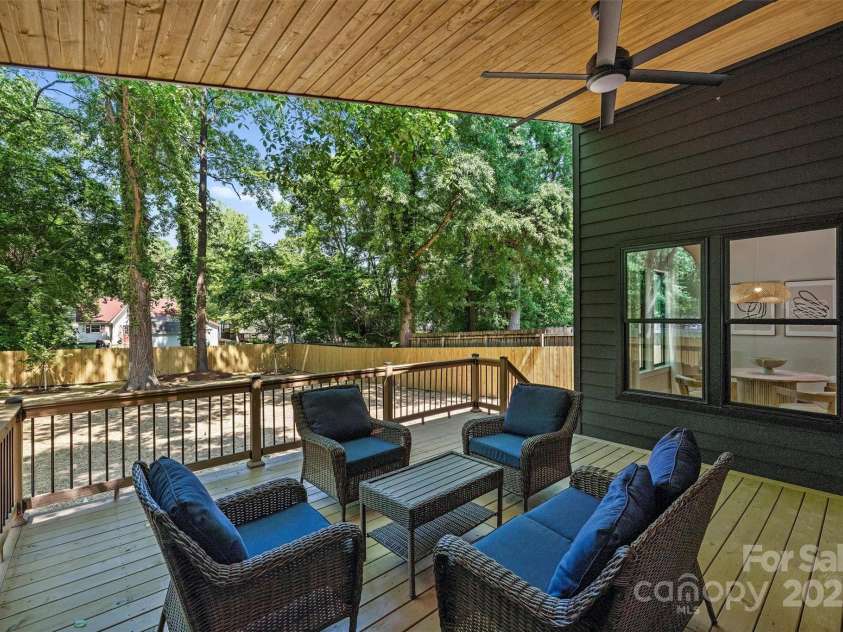 1711 Summey Avenue, Charlotte, NC 28205.  MLS# CAR4256760, YatesRealty ID 17598. Covered back porch
