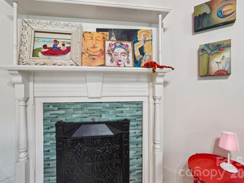 226 Park Avenue, Charlotte, NC 28203.  MLS# CAR4349193, YatesRealty ID 17605. Original fireplace and mantle (sold as is - never used)