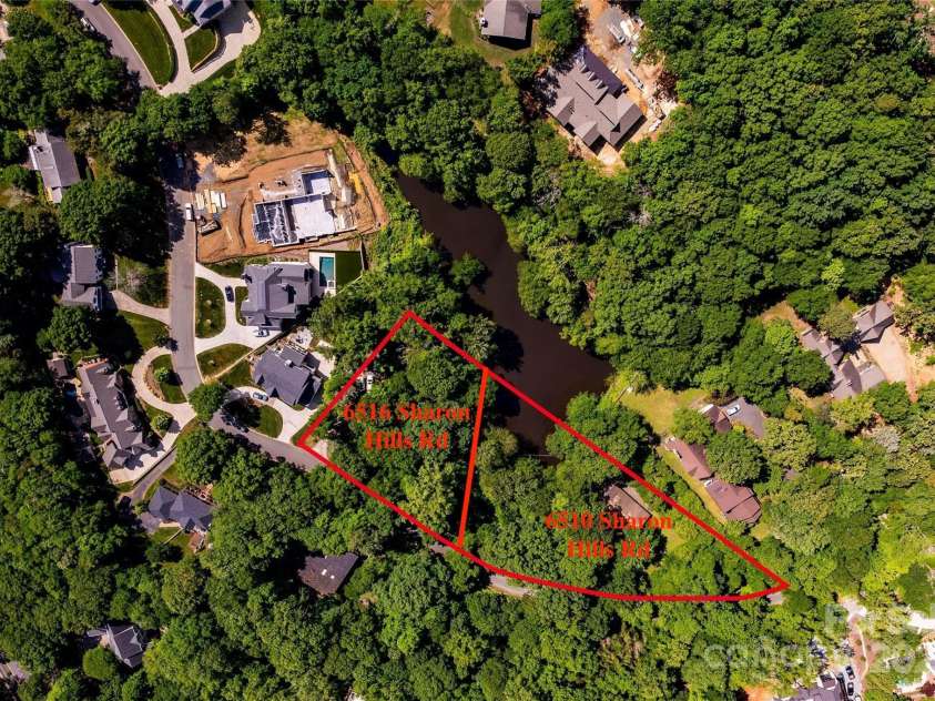 6510 Sharon Hills Road, Charlotte, NC 28210.  MLS# CAR4254366, YatesRealty ID 17611. Lot lines are approximate