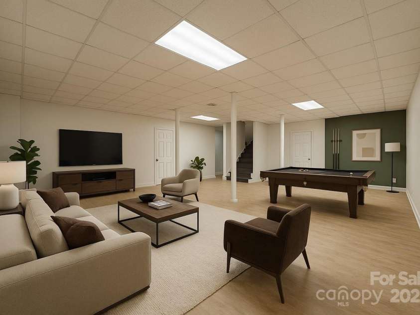 2646 Jacobs Road, Gastonia, NC 28054.  MLS# CAR4245565, YatesRealty ID 17641. Virtually Staged Basement
