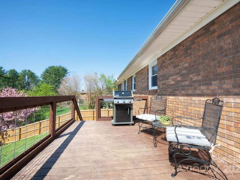 58 Braddock Way, Asheville, NC 28803.  MLS# CAR4246877, YatesRealty ID 17643. Deck with Seating and Backyard Access