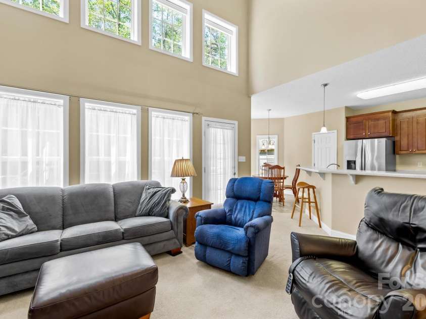 1131 Greenheather Drive, Salisbury, NC 28147.  MLS# CAR4357803, YatesRealty ID 17646. View from Living Room into Kitchen/ Breakfast Area