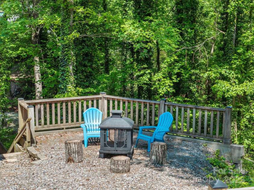 18 Lennox Road, Landrum, SC 29356.  MLS# CAR4253831, YatesRealty ID 17646. Casual fire pit area