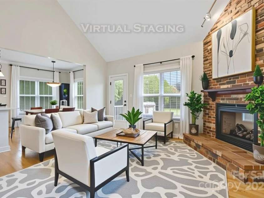 3124 17th Street Lane, Hickory, NC 28601.  MLS# CAR4260375, YatesRealty ID 17655. Great Room Virtual Staging
