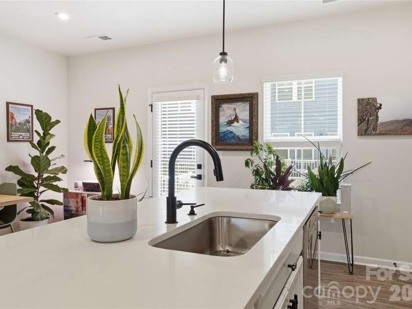 1311 Ashbury Street, Charlotte, NC 28216.  MLS# CAR4370240, YatesRealty ID 17660. Delta Trinsic Kitchen Faucet - Stainless Steel Sink