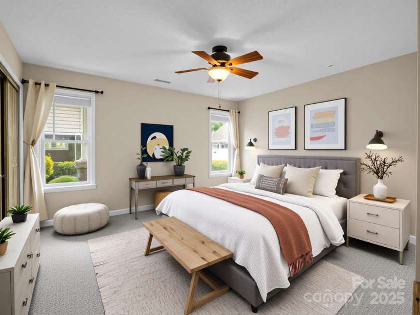 5802 Wood Duck Way, Hendersonville, NC 28792.  MLS# CAR4251219, YatesRealty ID 17674. Guest Bedroom Virtually Staged