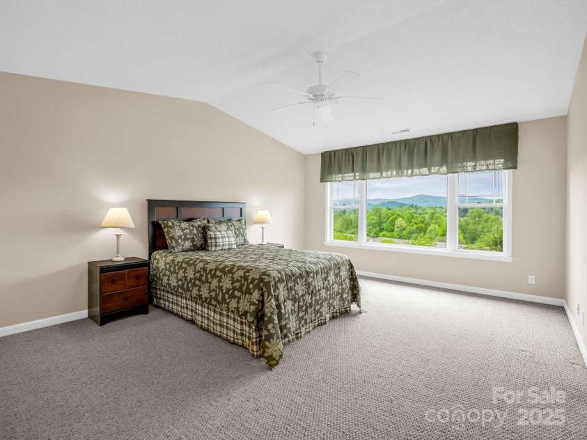 5802 Wood Duck Way, Hendersonville, NC 28792.  MLS# CAR4251219, YatesRealty ID 17674. Primary BR with year round mountain view