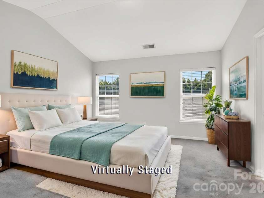 2009 Cambridge Beltway Drive, Charlotte, NC 28273.  MLS# CAR4353480, YatesRealty ID 17690. Primary Bedroom Virtually Staged