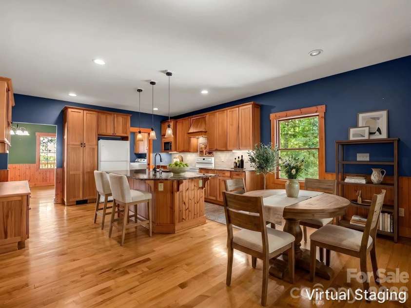 82 Red Mulberry Drive, Zirconia, NC 28790.  MLS# CAR4363684, YatesRealty ID 17694. Dine-in kitchen (virtually staged)