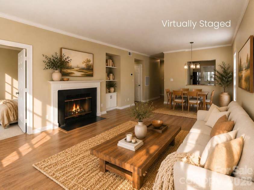 301 Queens Road, Charlotte, NC 28204.  MLS# CAR4343288, YatesRealty ID 17701. Virtually Staged